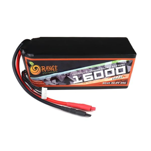 Orange 16000mAh 6S 25C/50C (22.2V) Lithium Polymer Battery Pack