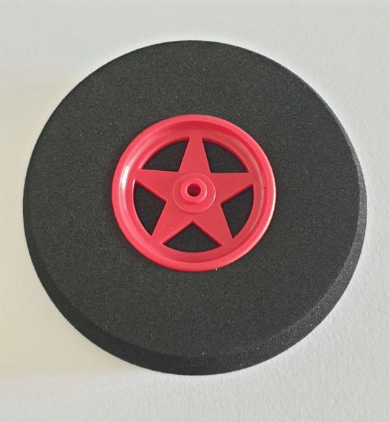 Light Foam Wheel 75mm Red Rim