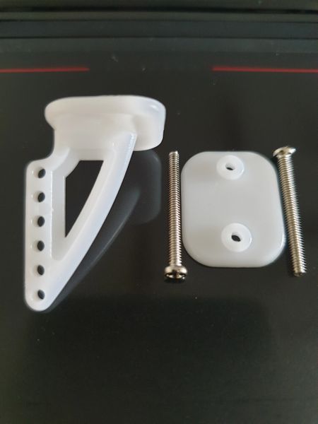 Pom Horns White 20x27mm (04pcs/set) with screws