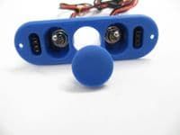 Heavy Duty RX Twin Switch with Charge Port & Fuel Dot Blue
