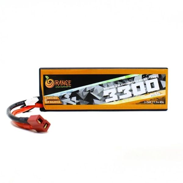 Orange 3300mAh 3S 45C (11.1 V) Hard-case Lithium Polymer Battery Pack (Li-Po)