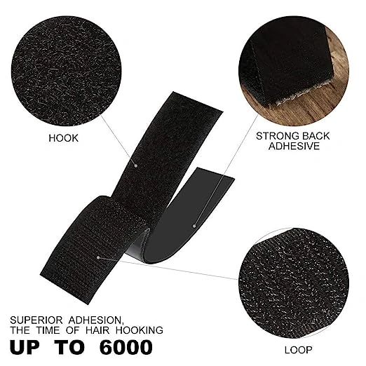 Velcro Hook and loop Self Adhesive Black 1 mtr