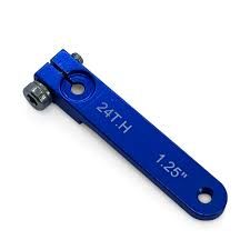 Aluminum Servo Arms (Single Arm) 1.25"Hitec 24T M3 blue