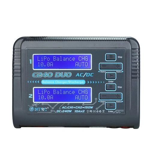 HTRC C240 DUO AC 150W /DC 240W Dual Channel 10A RC Balance Charger Discharger-Original