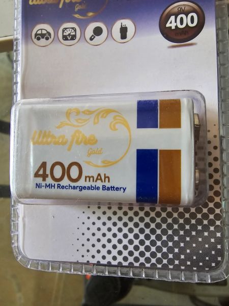 9 Volt 400mAh NiMH Rechargeable Battery