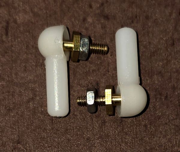 HS Ball Joint with Bearing D5×d4×Ф2×L16mm×M2 white