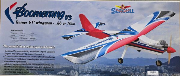 Seagull Boomerang V3 Trainer 61" ARF .46 2 Stroke Scale 1/ 18