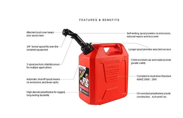 JTI FuelMate Field Fuel Can Green 10 Ltr.