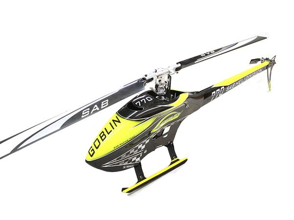 SAB GOBLIN 770 COMPETITION YELLOW/CARBON (WITH MAIN AND TAIL BLADES)