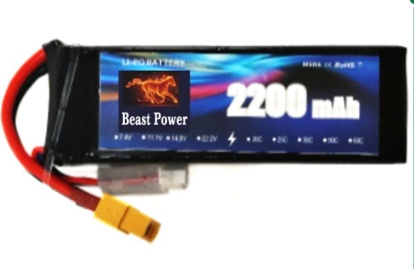 Beast Power 2200mah 3s lipo battery 11.1v 50-100C V2