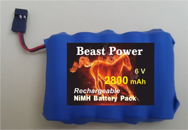 Receiver Pack 2800mAh 6.0v NIMH Low Self Discharge Battery with charger