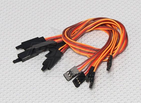 30CM Servo Lead Extention (JR) with hook 26AWG (5pcs/bag)