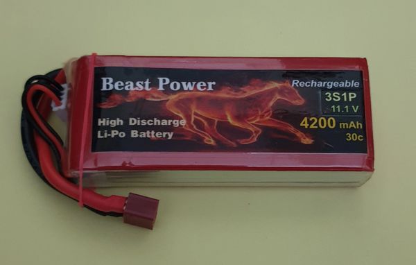 11.1V 4200 mAh 30C Lipo Battery Pack Beast Power