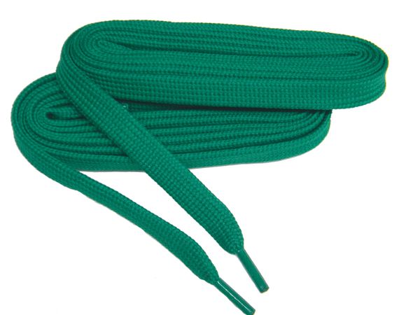 Heavy Duty Kelly Green SKATE Tube Style 10 mm wide HOCKEY Boot laces - 2 Pair Pack
