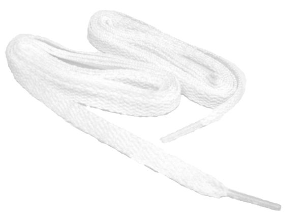 Brilliant WHITE TeamLaces(Tm) Bulk Pack 12 Pair - Flat 8mm Athletic Shoelaces