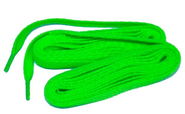 Brilliant Neon Green TeamLaces(Tm) Bulk Pack 12 Pair - Flat 8mm Athletic Shoelaces