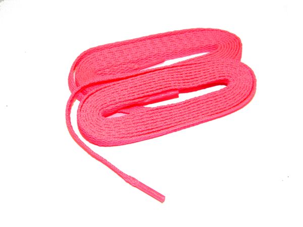 Hot Neon Pink TeamLaces(Tm) Bulk Pack 24 Pair - Flat 8mm Athletic Shoelaces