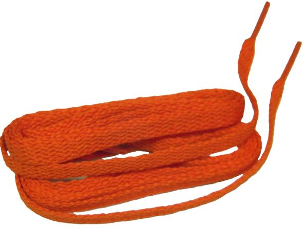 Hot Neon Orange TeamLaces(Tm) Bulk 24 Pair Pack - 8mm Flat Athletic Shoelaces