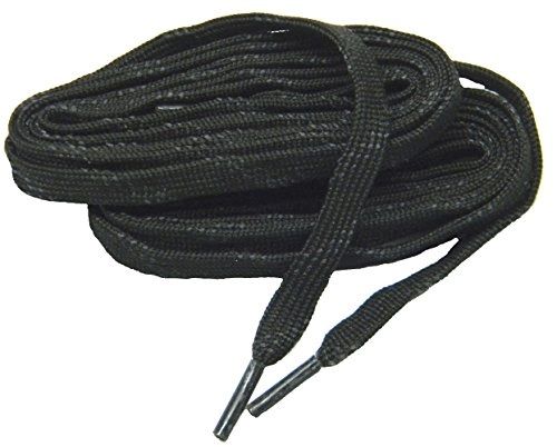 ProTOUGH(tm) FLAT "Black w/ Black" Kevlar Reinforced Heavy Duty Boot Laces - 2 Pair Pack