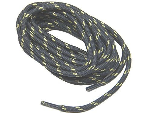 ProTOUGH(tm) "Dark Grey w/ Yellow" Kevlar Reinforced Heavy Duty Boot Laces - 2 Pair Pack