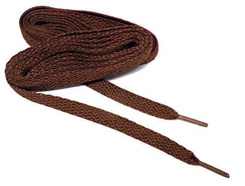 Brilliant CHOCOLATE BROWN TeamLaces(Tm) Bulk Pack 12 Pair - Flat 8mm Athletic Shoelaces