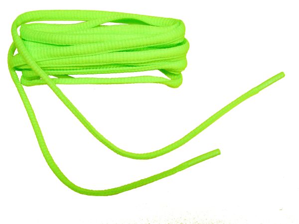 12 Pair Pack Brilliant Neon Green Oval style Athletic sneaker shoelaces (40 Inch 102 cm)