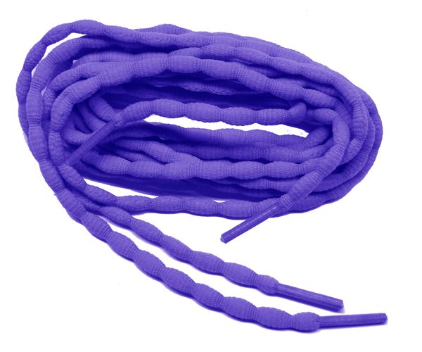 (2 Pair Pack) Royal Purple Bubble style stay tied Athletic running shoelaces