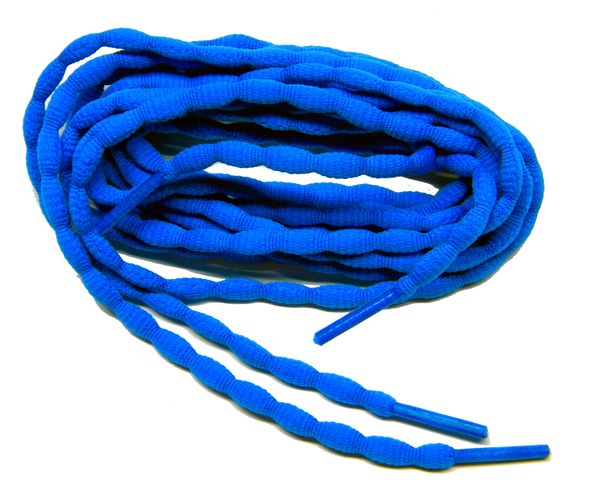 (2 Pair Pack) Royal Blue Bubble style stay tied Athletic running shoelaces