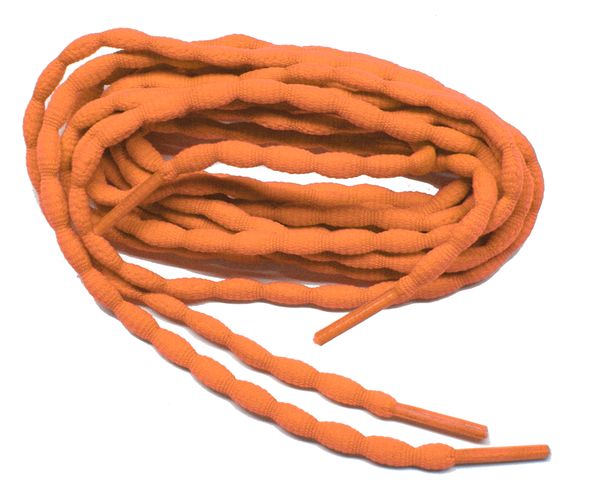 (2 Pair Pack) Pumpkin Orange Bubble style stay tied Athletic running shoelaces