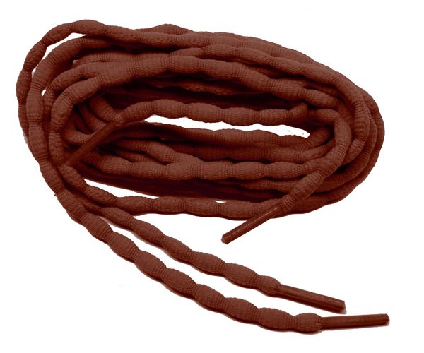 (2 Pair Pack) Brown Bubble style stay tied Athletic running shoelaces