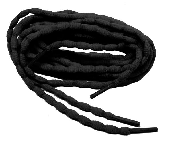 (2 Pair Pack) Black Bubble style stay tied Athletic running shoelaces