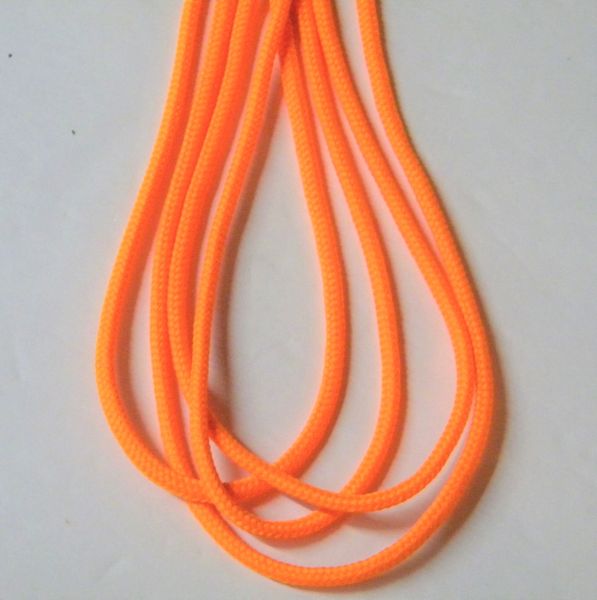 2 pair pack- Neon Orange, Silver Steel Tips, Durable Polyester boot laces
