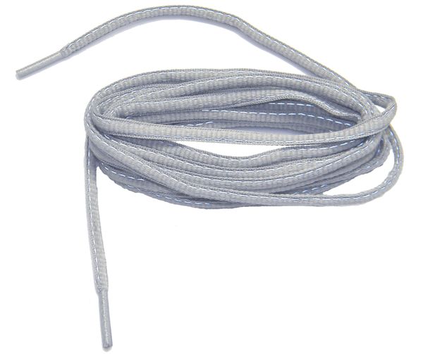 2 pair pack- Grey, Reflective, Oval style Athletic sneaker shoelaces