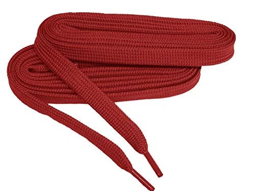 2 Pair Pack- Fire Engine Red, Hiker Boot Shoelaces 10mm Extra Durable extremeMAX(tm) Flat