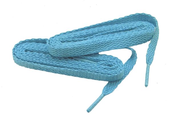 ProAthletic(tm) FLAT "Turquoise Blue" Sneaker Shoelaces (2 Pair Pack, 8mm in Width)