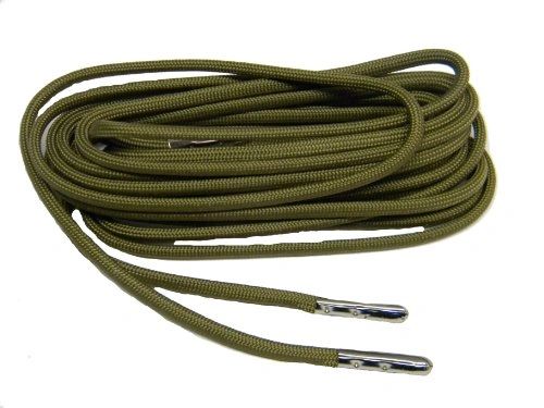 OLIVE DRAB GREEN 550 Paracord Steel Tip Shoelaces Boot Laces