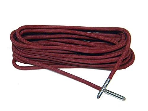 CRIMSON Wine 550 Paracord Silver Steel Tip Shoelaces Boot Laces - 2 Pair Pack