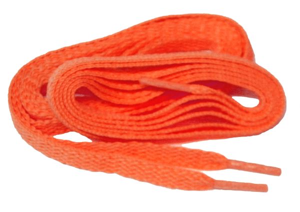 orange flat shoelaces