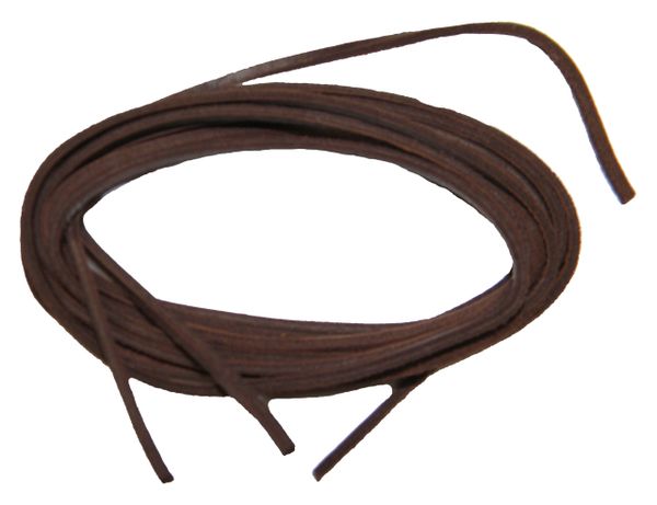 BROWN leather replacement Boat Shoe Leather Shoelaces - 2 Pair Pack rawhide 1/8 inch square cut