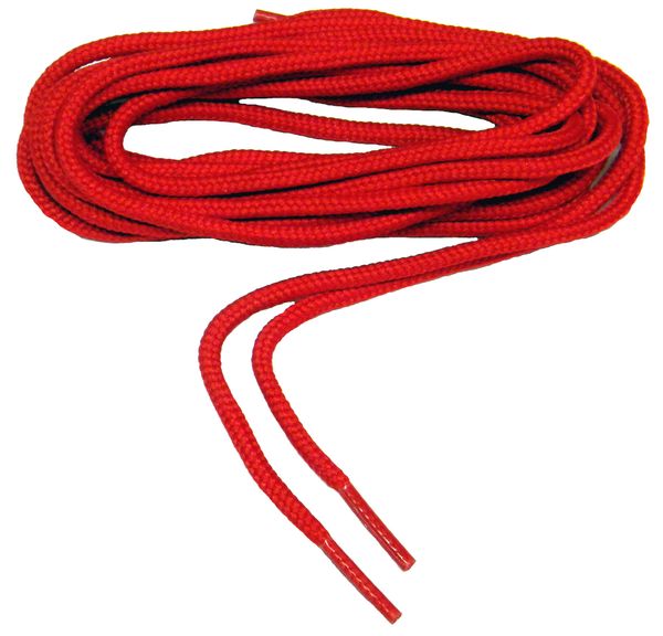 ProBOOT(tm) "Fire Engine Red" Rugged Wear Long-Lasting Polyester Hiking Boot Laces - 2 Pair Pack