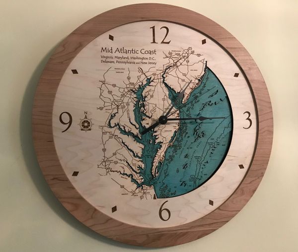 Mid Atlantic Coast large 17" multilayer clock