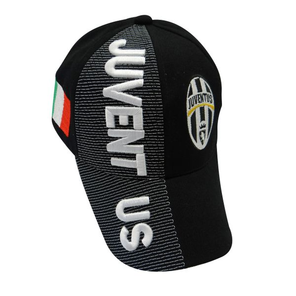 JUVENTUS BLACK COUNTRY FLAG WITH LOGO FIFA SOCCER WORLD CUP EMBOSSED HAT CAP .. HIGH QUALITY .. NEW