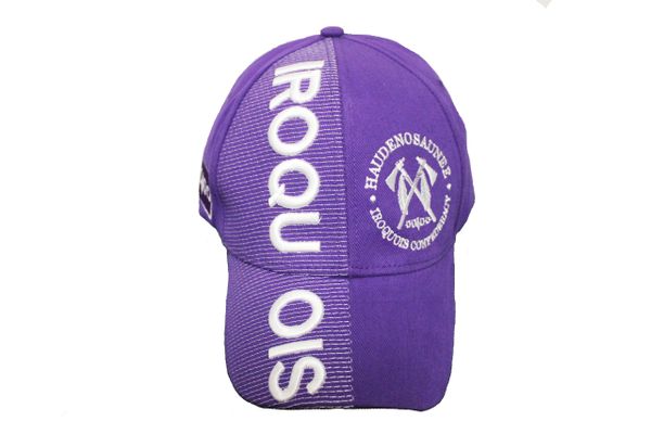 Iroquois HAUDENOSAUNEE Iroquois Confederacy Violet Embossed HAT Cap New