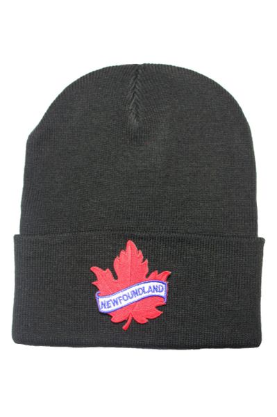 NEWFOUNDLAND (LEAF) - BRIM Knitted HAT CAP choose your color BLACK, WHITE, RED, PINK, BLUE... NEW