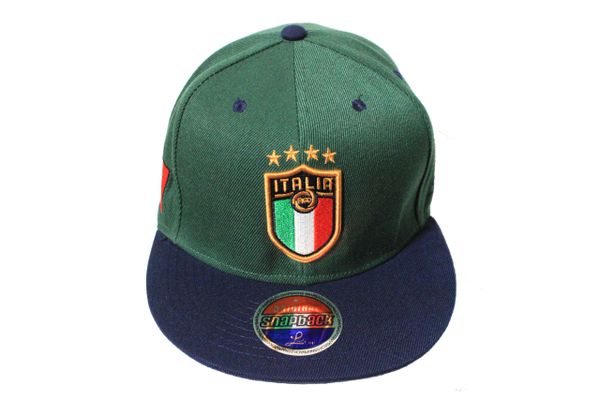 ITALIA Country Flag , 4 Stars , FIGC Logo SNAPBACK Embroidered HIP HOP Hat Cap