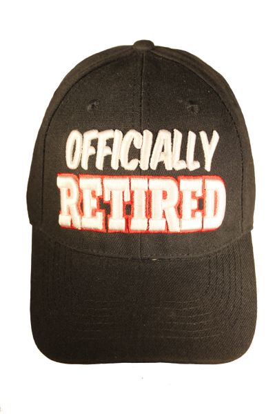 OFFICIALLY RETIRED Embossed HAT CAP..Colors : Black , Red , Pink