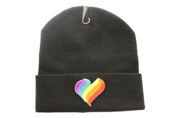 HEART Shape LGBTQ Gay & Lesbian Flag PATCH TOQUE HAT Different Colors