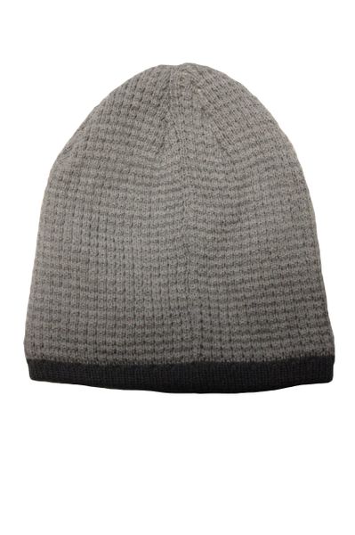 GREY BEANIE HAT With LINEN