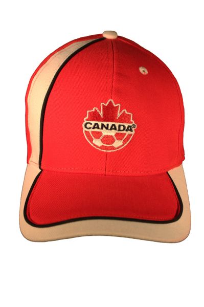 CANADA Soccer National Team Logo With BLACK STRIPE HAT CAP