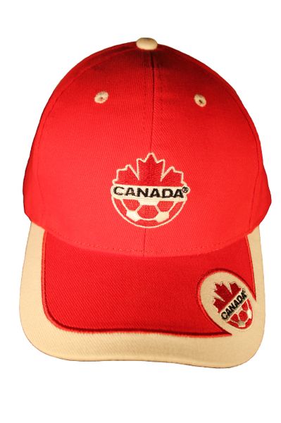 CANADA National Soccer Team Logo Red - White Embroidered Adult HAT CAP